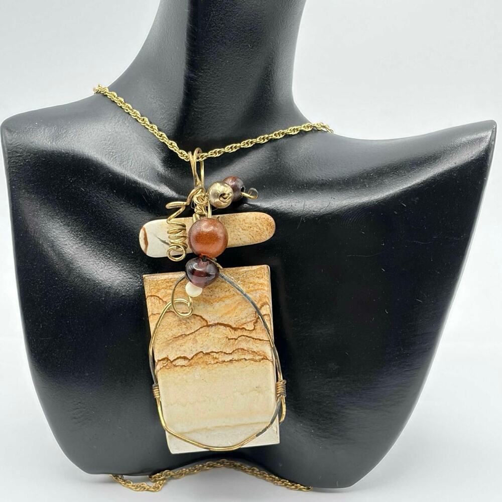 Brown Jasper Stone Necklace